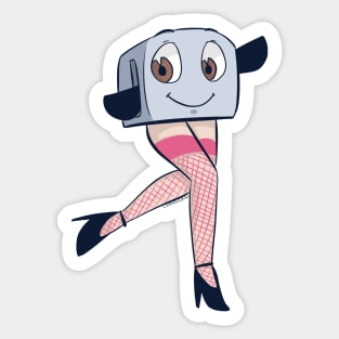 Toaster Pin-Up Sticker Sticker